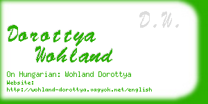 dorottya wohland business card